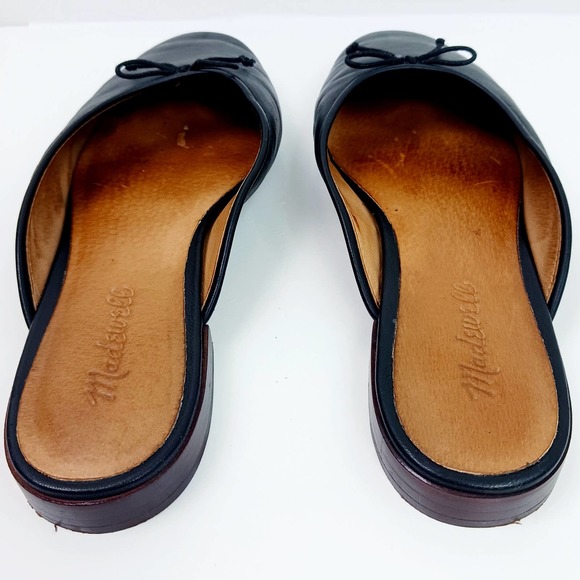 Madewell The Adelle Ballet Mule in Black Leather SZ 8.5 - Picture 7 of 9